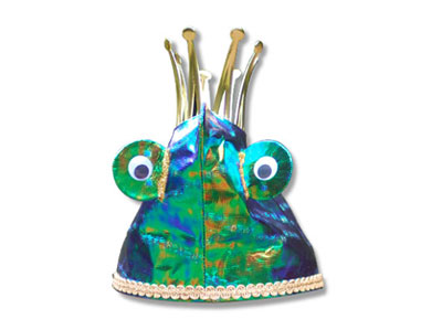 Abbildung der Motivmütze Frosch Piccolo von Susanne Wade
